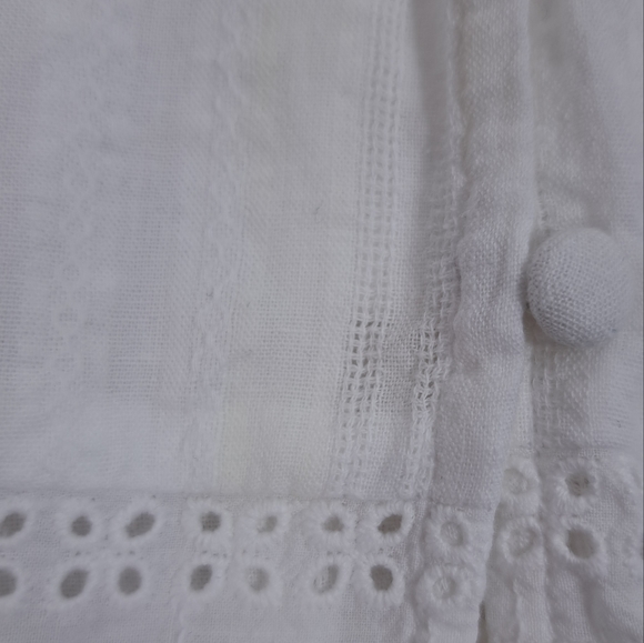 Express Embroidered Off White Cotton Top Size XS - Picture 13 of 14
